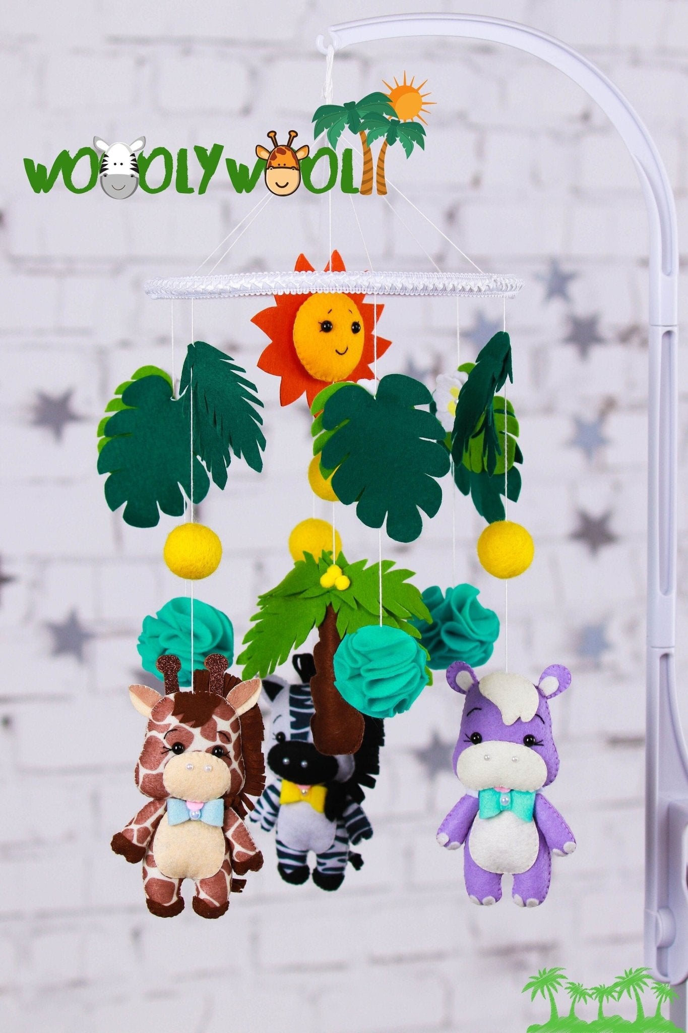 Jungle Animals Baby Mobile - WoollyFox
